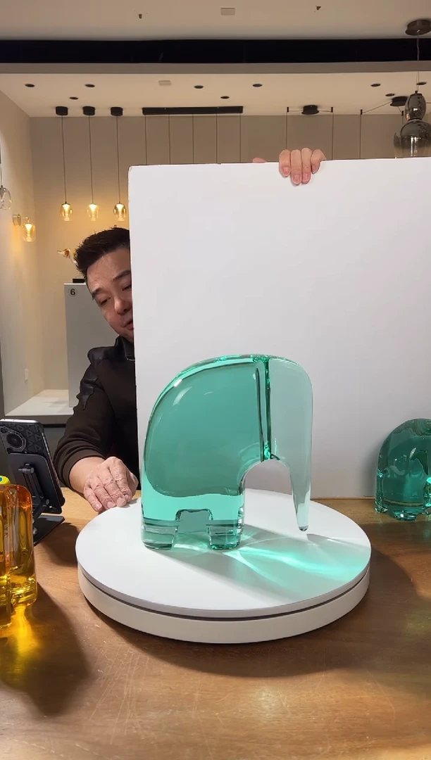 【闪购商品】茶宠大号湖水绿象摆件