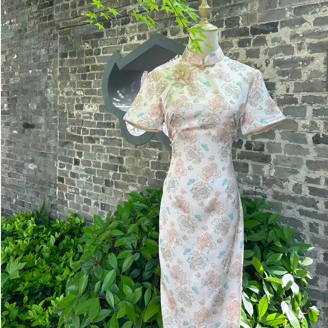 【 香槟轻语】2025夏季新款优雅大方日常百搭修身女旗袍