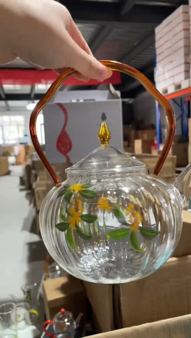 九河金狮通运壶琥珀把桂花瓜楞