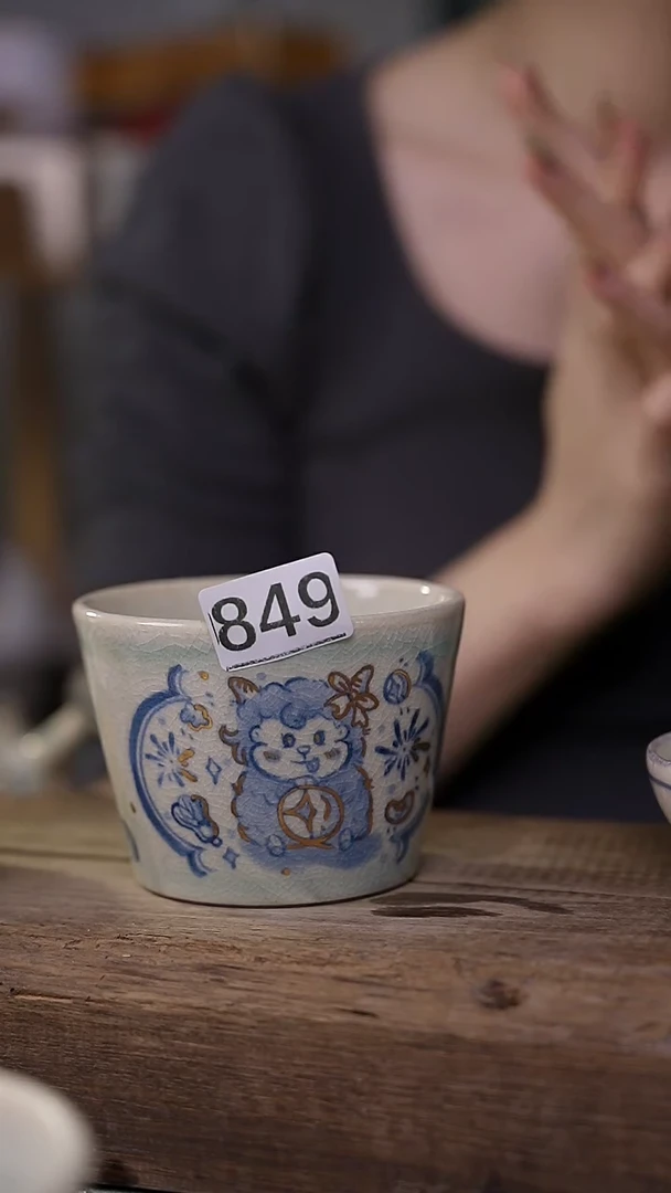 【闪购商品】瓷片福利！一抹青手绘描金手握