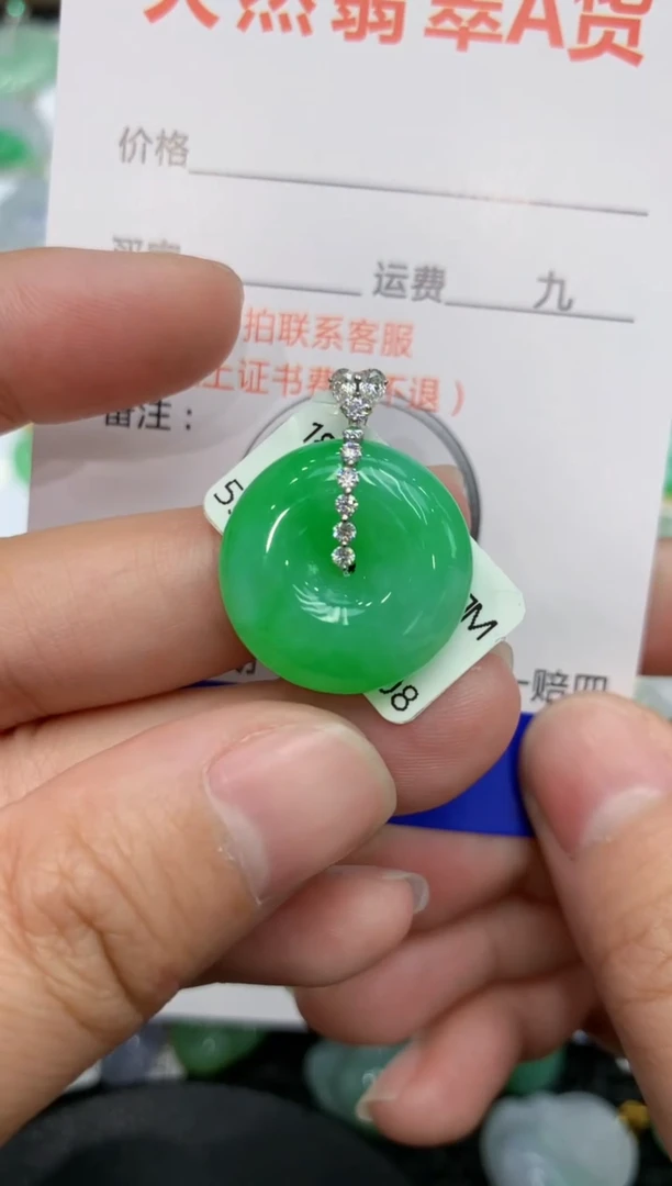 【闪购商品】翡翠颈饰18K金镶嵌11111111111