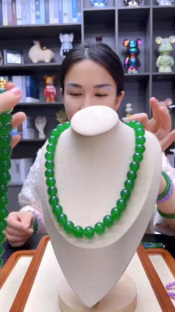 翡翠14K金镶嵌颈饰丹丹diy劲饰14mm项链