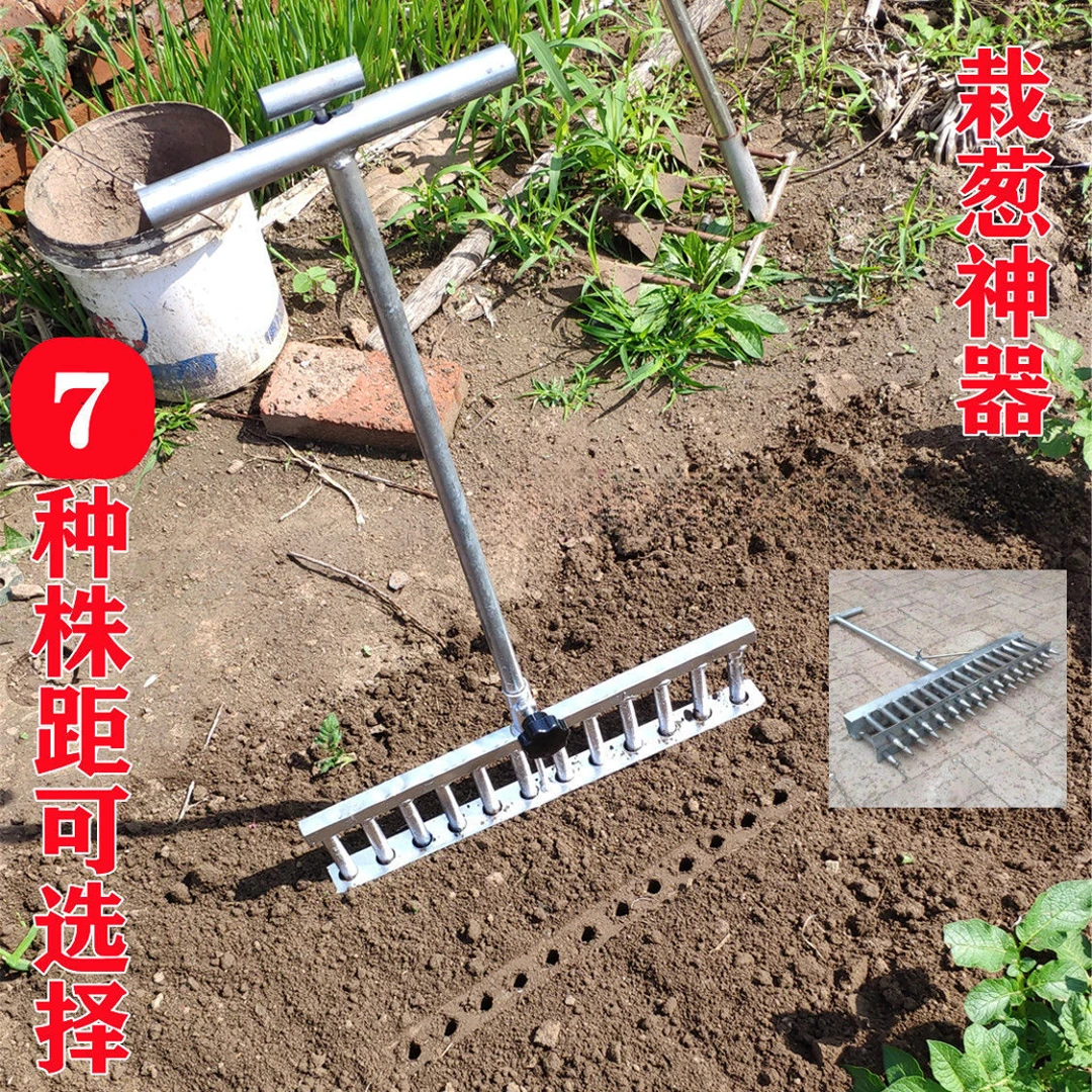 栽葱压坑神器大葱插子栽洋葱神器实心钢筋播种神器快速省力方便