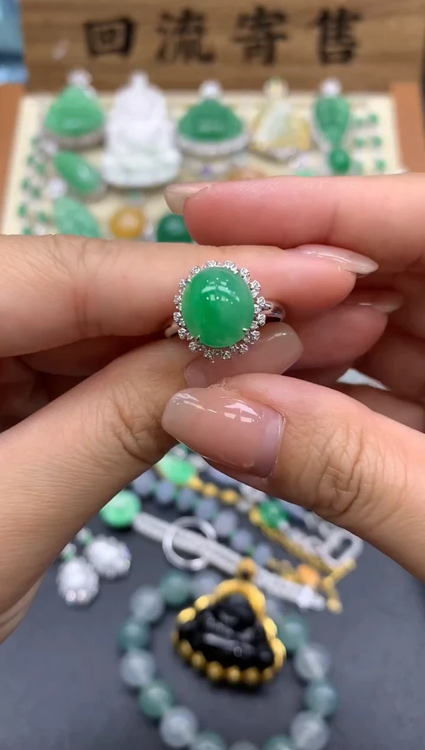 【闪购商品】翡翠戒指18K金镶嵌171-中国好珍宝