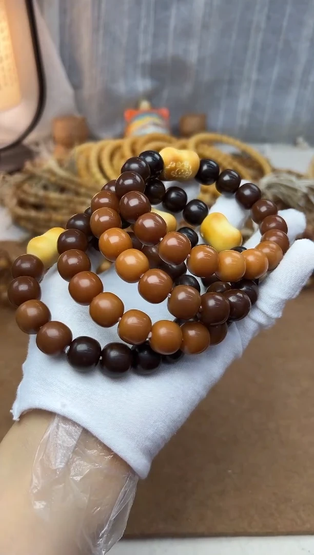 菩提根/象牙果手串13*14干磨0702牙果一颗偶有车痕