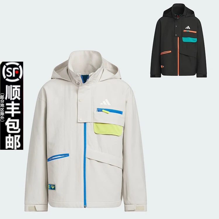 adidas阿迪达斯儿童百搭防晒拒水加绒连帽夹克外套 KC0216、KC0217