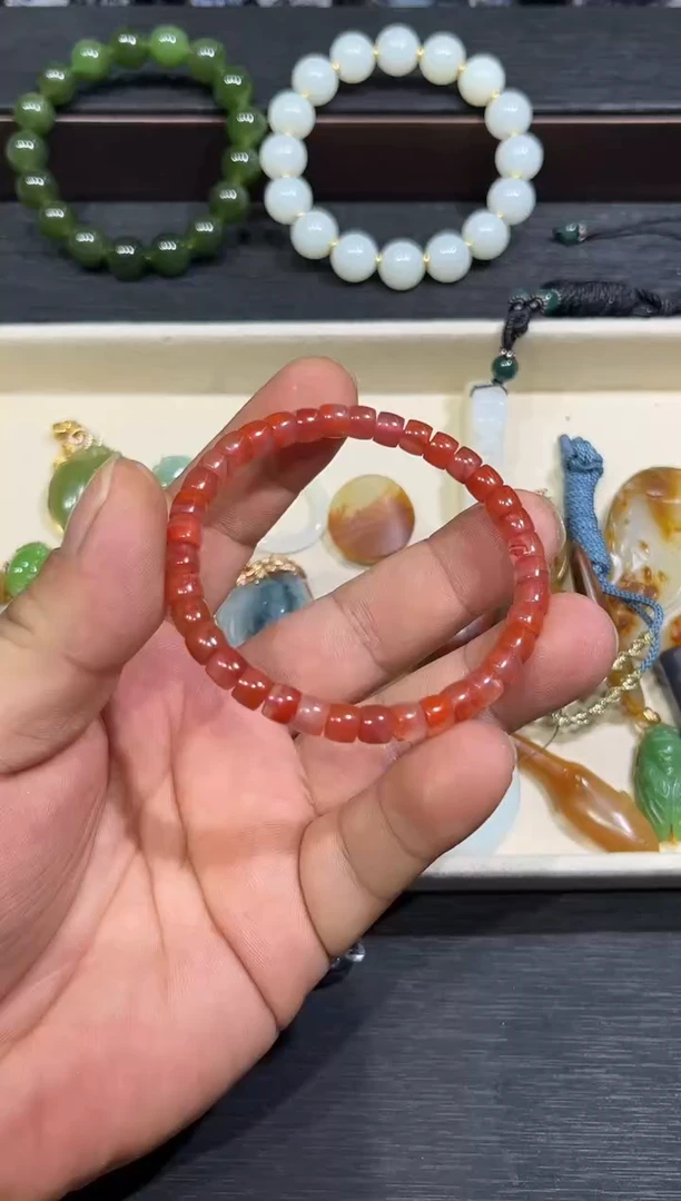 未镶嵌手串南红玛瑙卡6精工直切