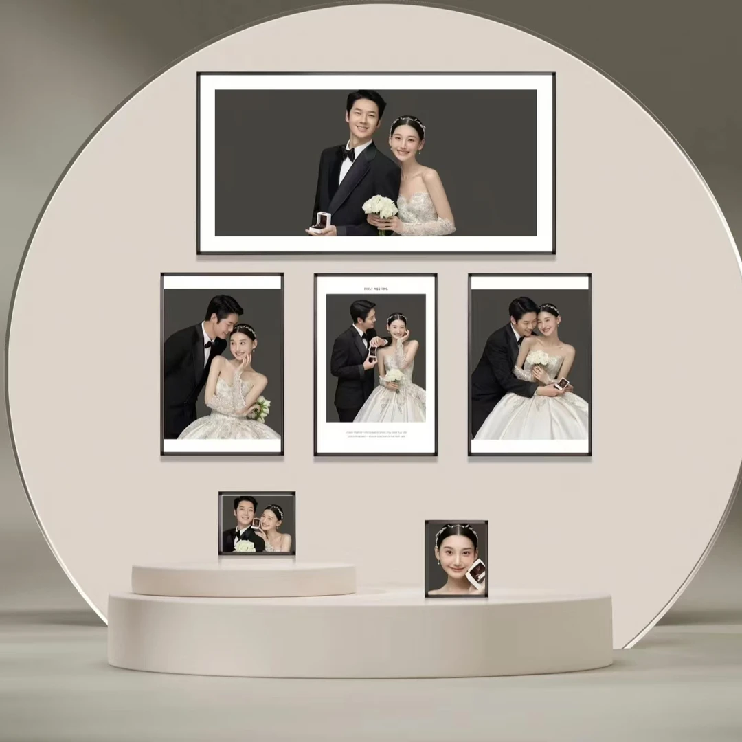 高端婚纱照组合套装相框相册卧室客厅照片放大床头摆台相片相框