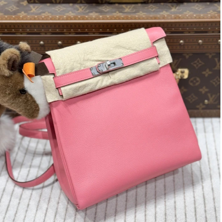 99新 Hermes/爱马仕 昊哥/爱马仕kelly双肩包/z刻/全套