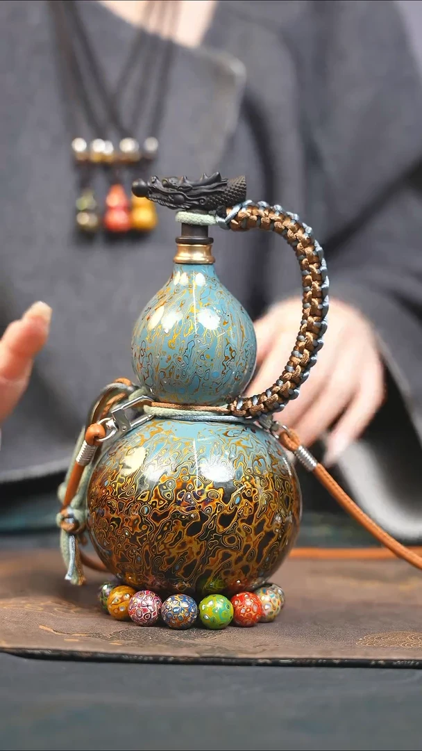 【闪购商品】XB125漆艺酒葫芦不包手串及旋转底座