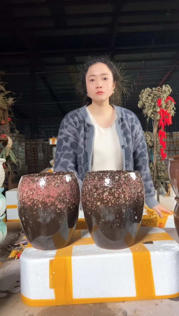 宜兴紫砂粗陶花盆