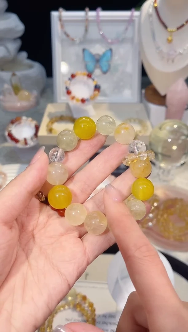 未镶嵌手串水晶金色梦乡