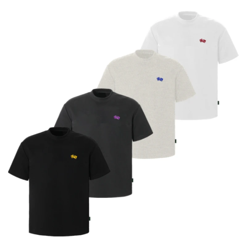 【KONOOT】25ss（骰子刺绣）BoxyFit版型 多色*280G冰感短袖情侣T恤