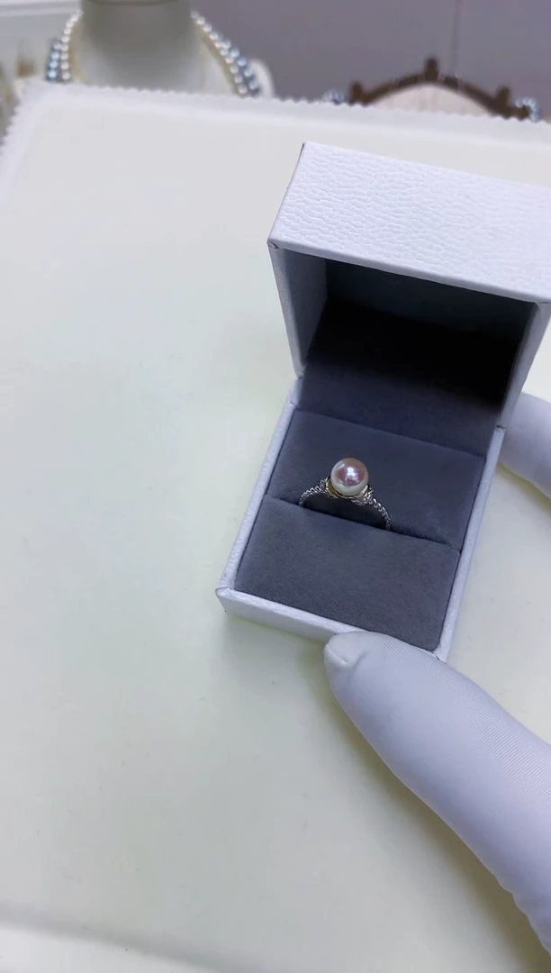 【闪购商品】海水珍珠饰品银S925镶嵌设计款戒指