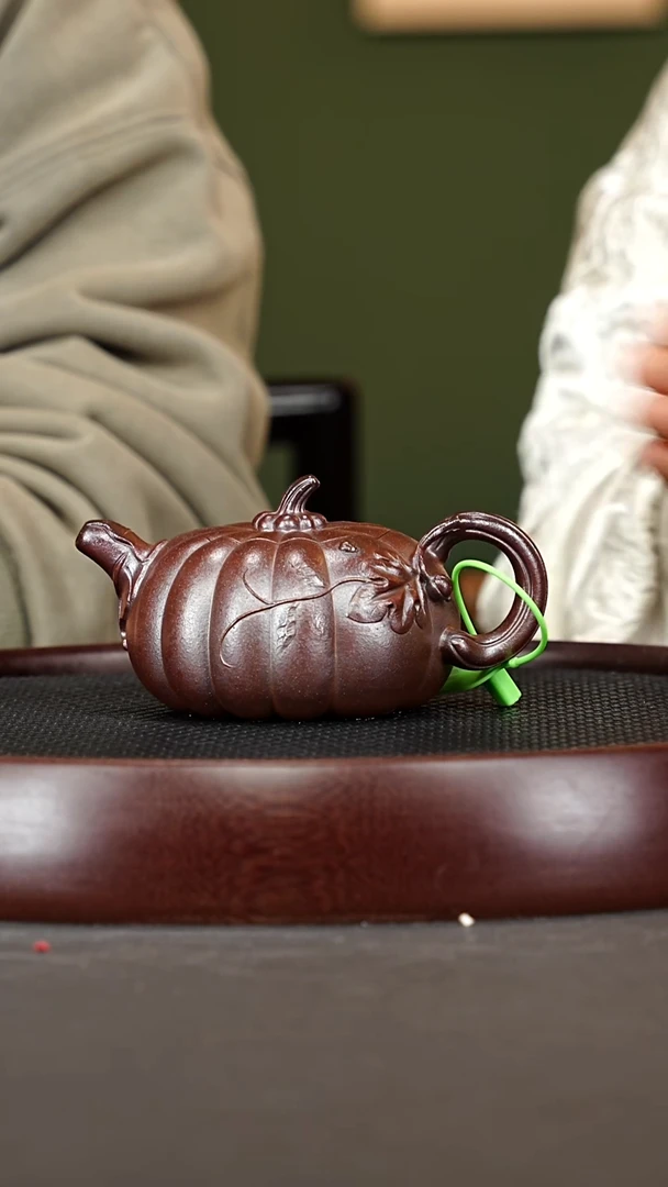 茶壶紫砂110CH南瓜 紫檀泥柴烧