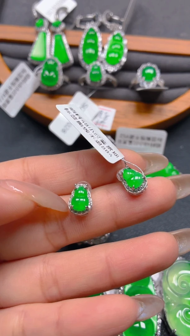 吊坠(不含链)银S925镶嵌翡翠用****91