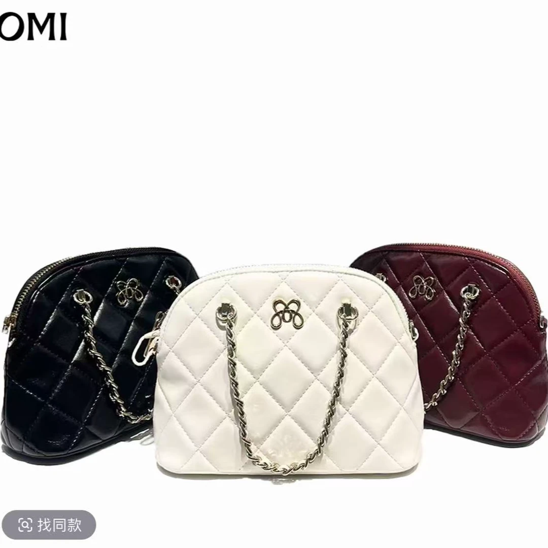 OMI欧米新娘手提包红色结婚包托特包贝壳手拎包斜挎百搭