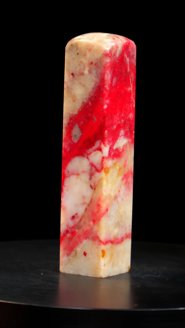 鸡血石精品白冻鸡血石旬阳