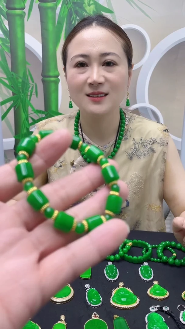 手链翡翠14K金镶嵌030