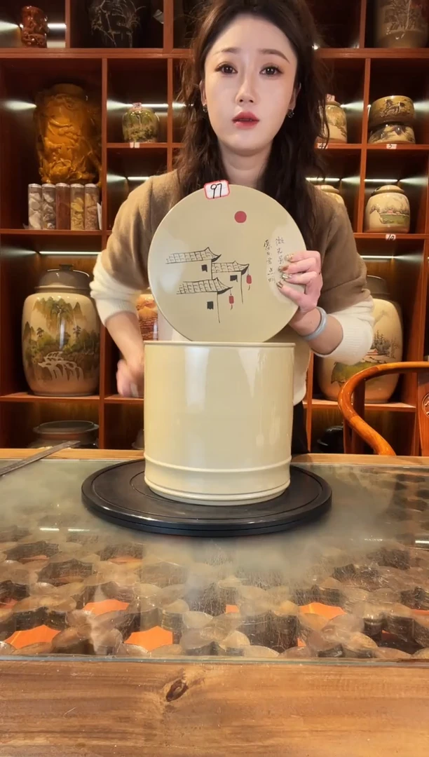 罐云南建水紫陶七饼缸@97