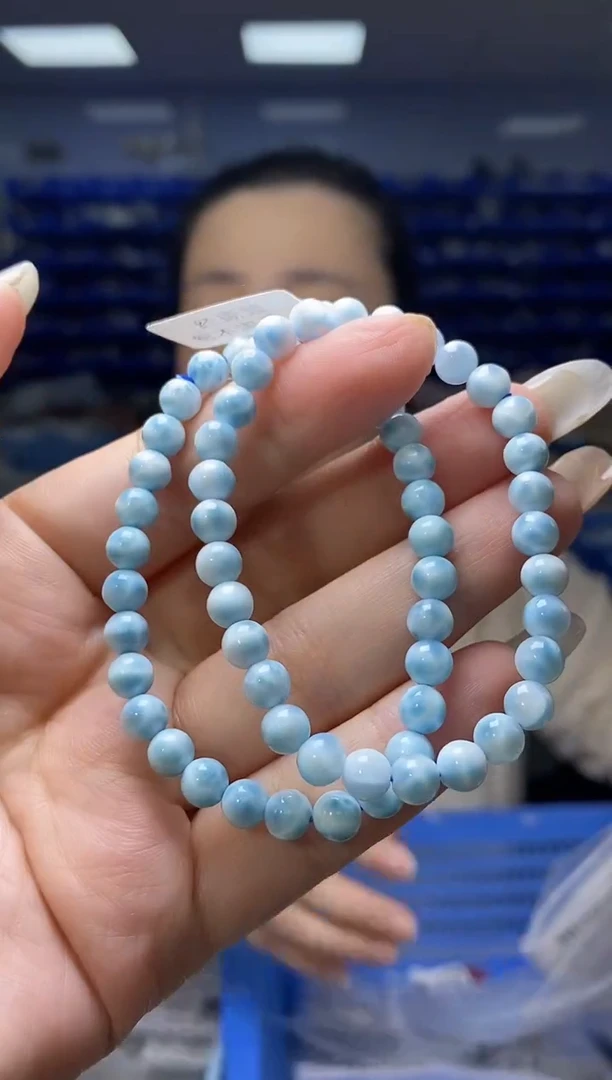针钠钙石（海纹石）未镶嵌手链 多样性发货发其一