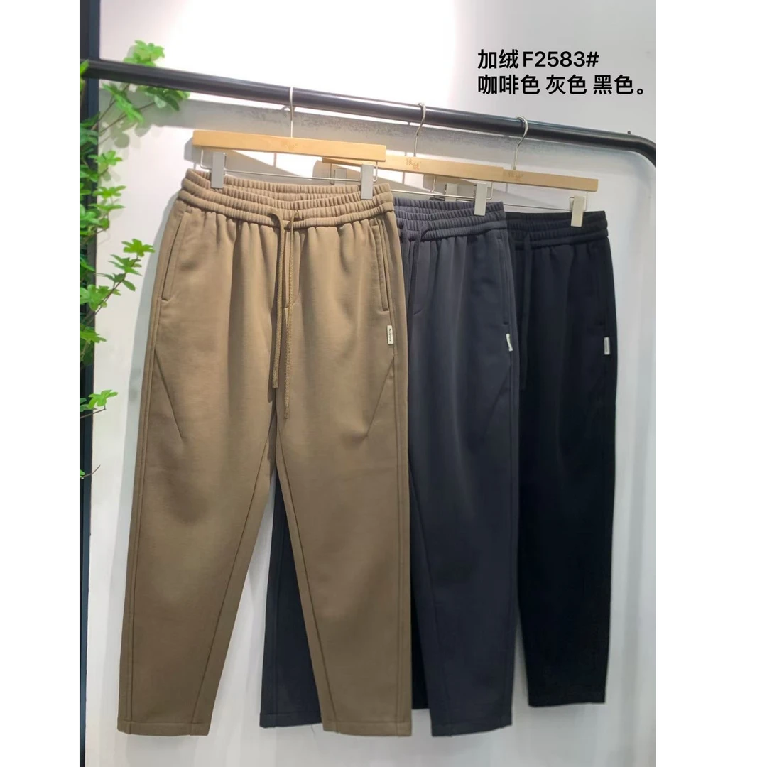 F2583新款加绒男士休闲裤