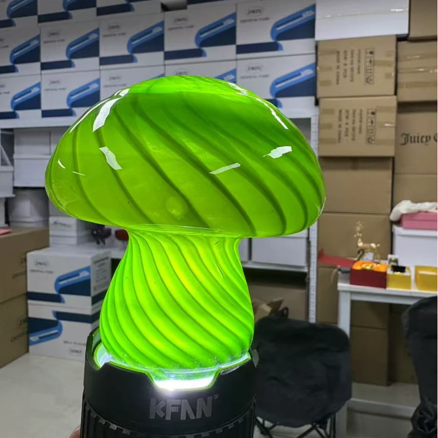 JMU外贸孤品琉璃绿野仙踪蘑菇摆件