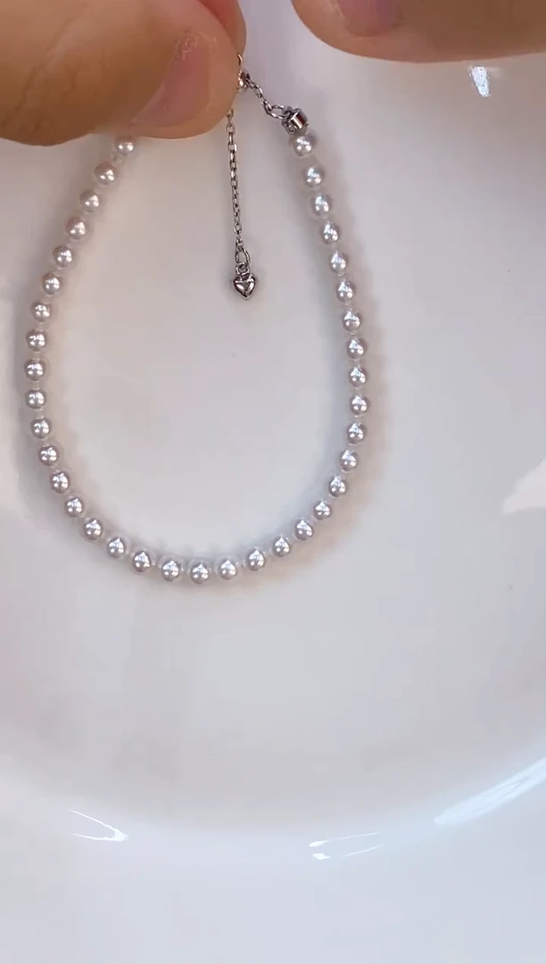 银S925镶嵌手链淡水珍珠4