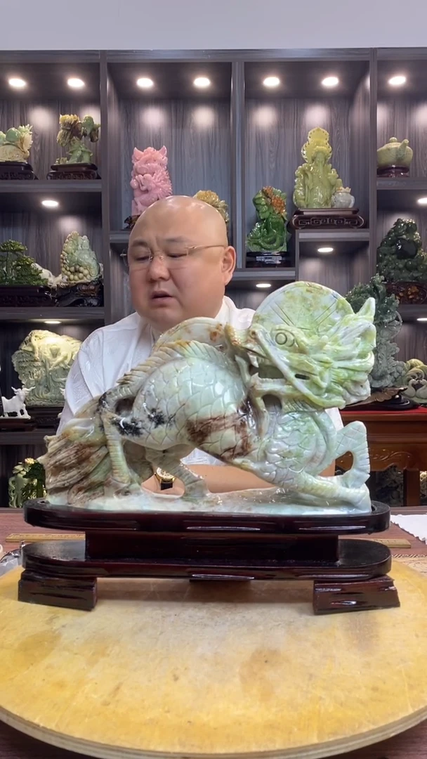 玉? 玉岫岩料手工雕刻装饰摆件居家送礼一物一图精品摆件