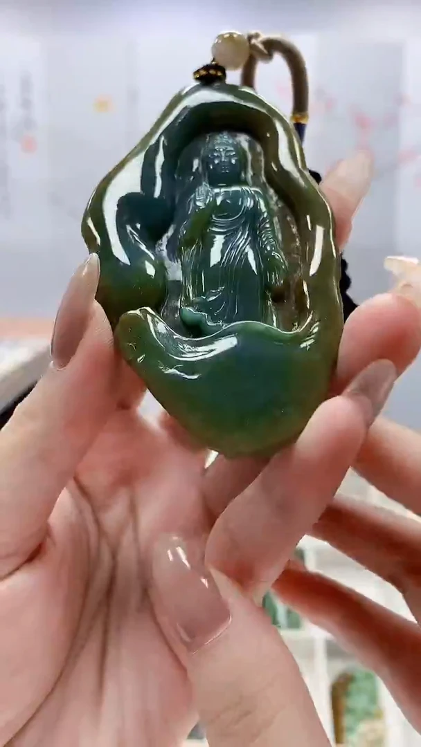 未镶嵌定制翡翠4917lr-毛货挂件94