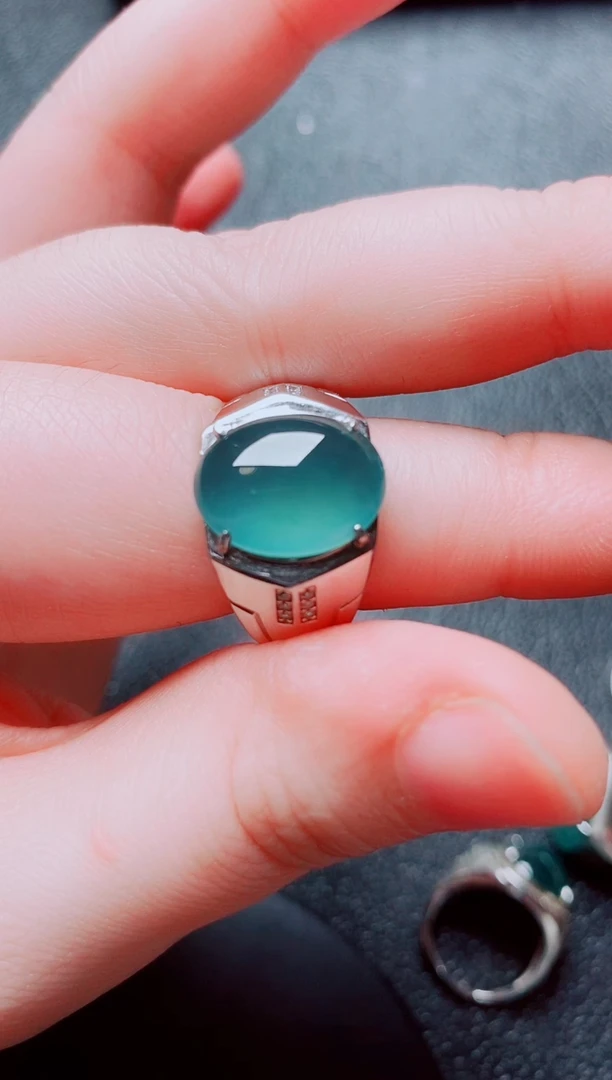 银S925镶嵌戒指翡翠1111