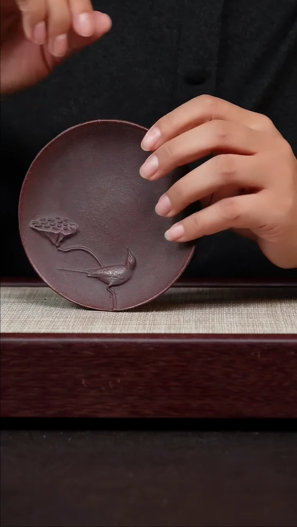 茶杯紫砂莲趣茶盘