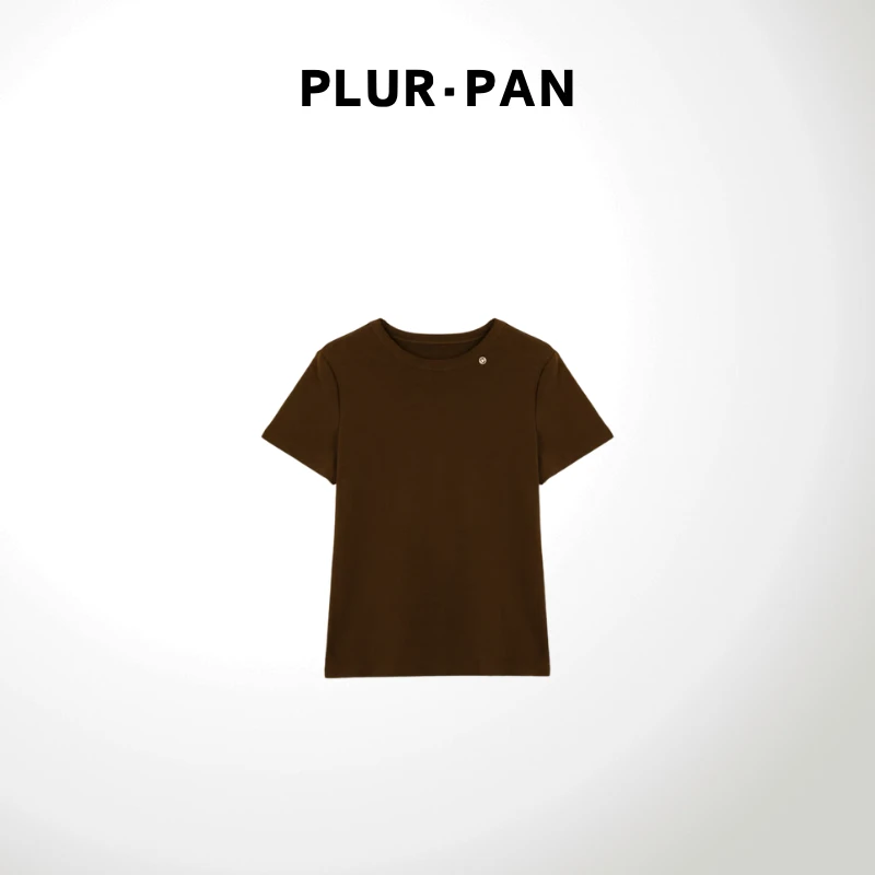 PLUR·PAN百搭慵懒风纯色T恤