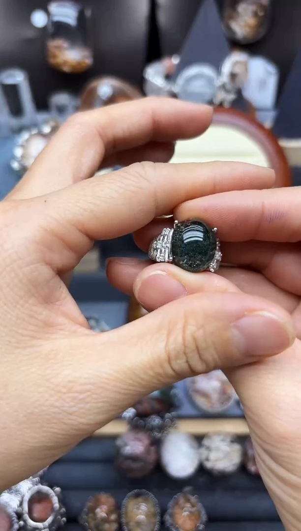 银S925镶嵌珠宝半成品水晶定制水晶