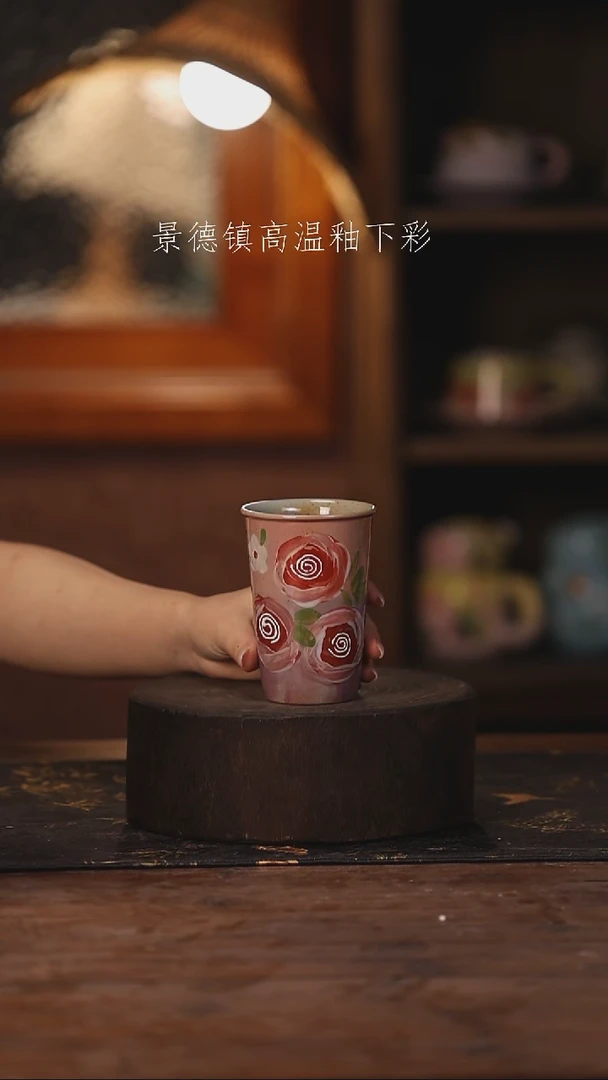 陶瓷景德镇高温釉下手绘陶瓷0773