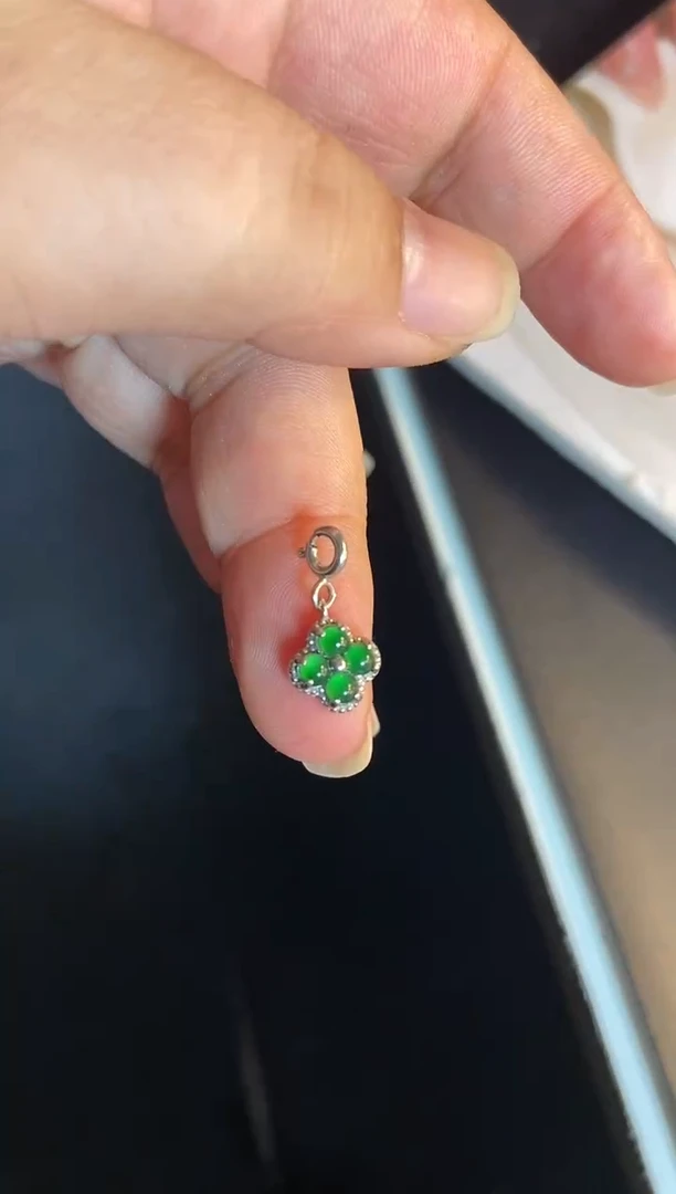 吊坠(不含链)银S925镶嵌翡翠1