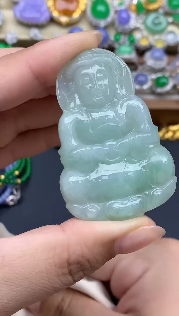 翡翠未镶嵌颈饰189-春日珠宝