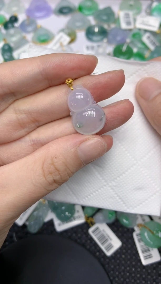 颈饰18K金镶嵌翡翠11111111