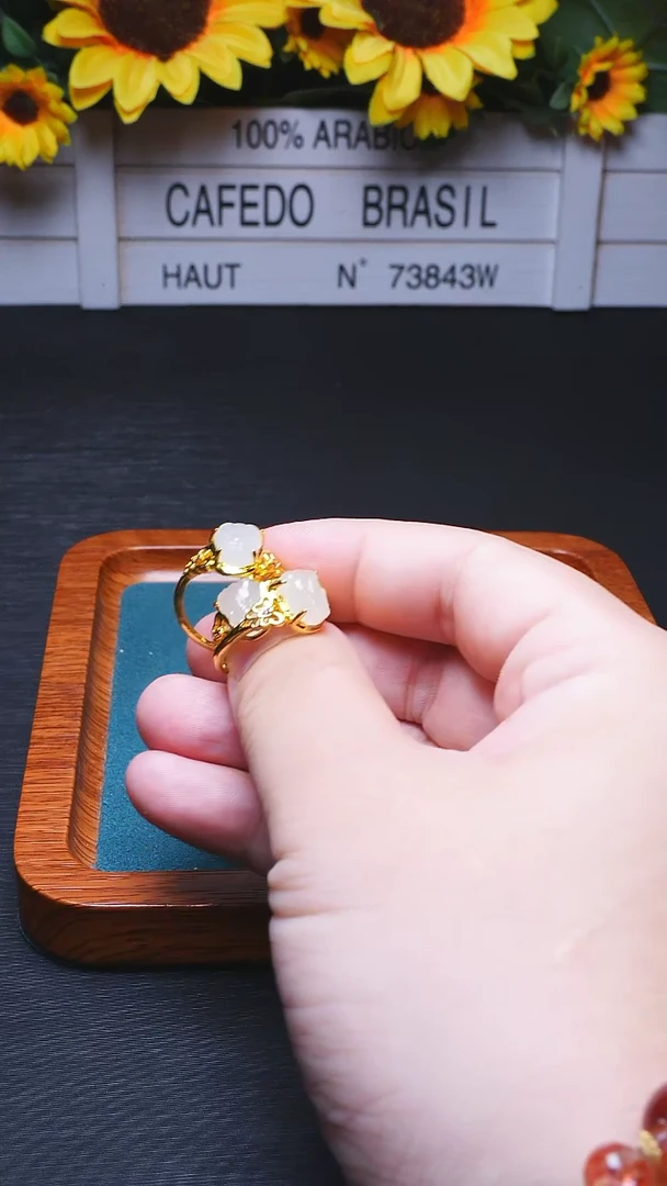 【闪购商品】和田玉（糖玉）戒指未镶嵌和田玉戒指