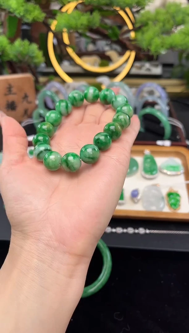未镶嵌手串翡翠珠串