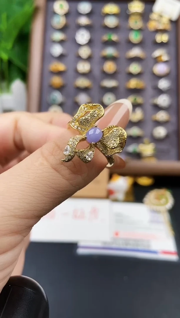 银S925镶嵌戒指翡翠21