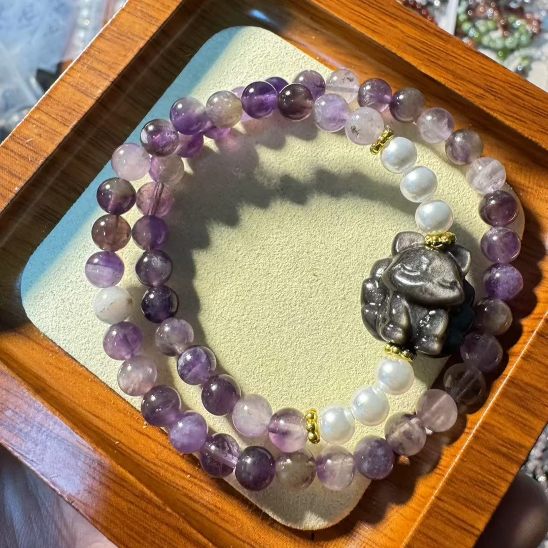 紫超七双圈银耀九尾手串 棠禧诺原创 多样性发其一B45