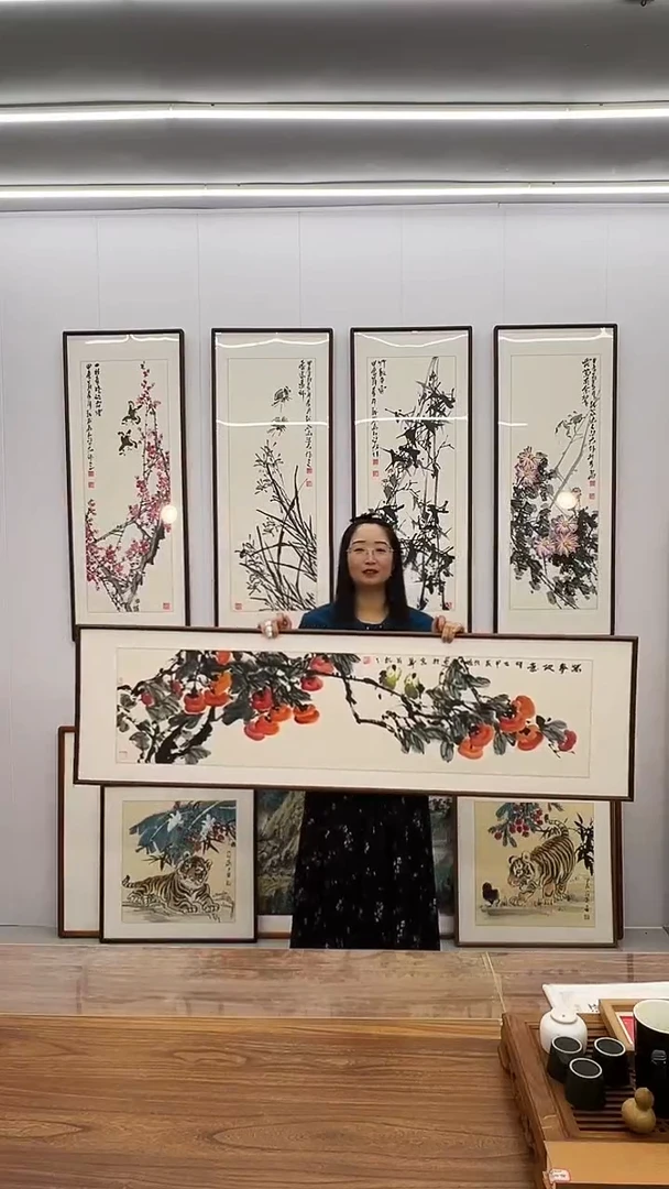 国画汪琼 160*45 万事顺意