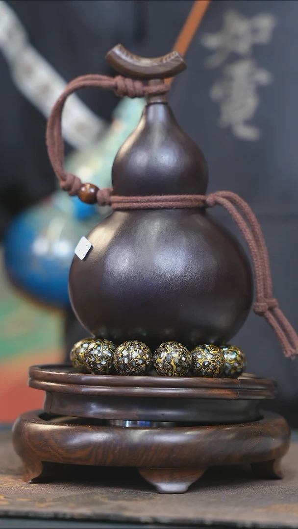 【闪购商品】YE170大漆酒葫芦不包手串及旋转底座