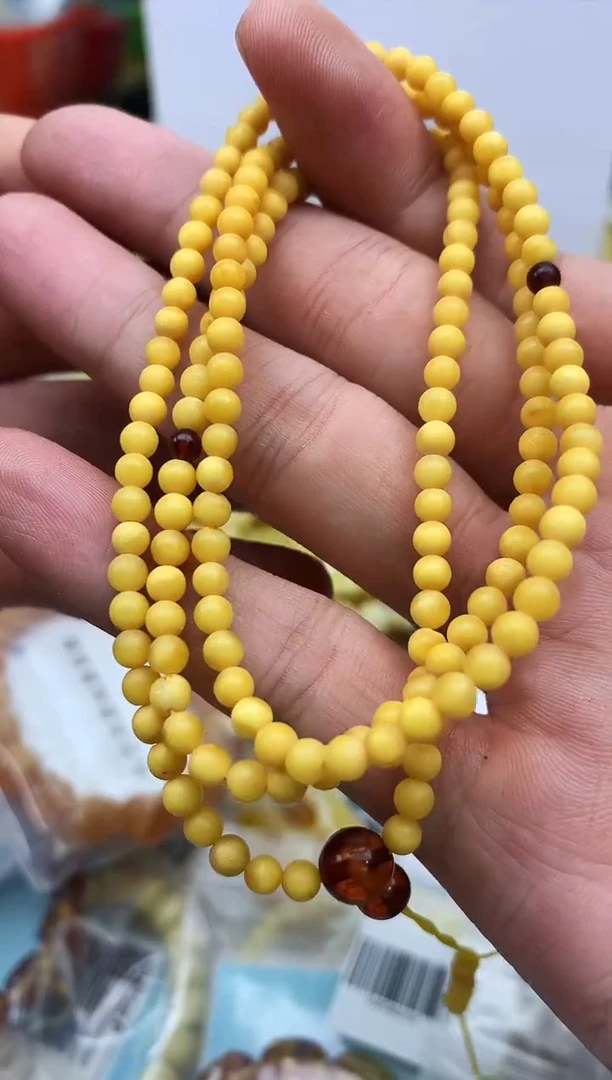 裸石蜜蜡未镶嵌链子卡4
