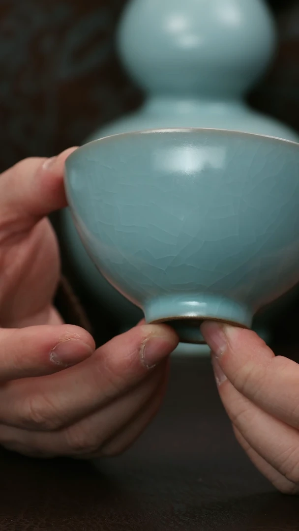 【闪购商品】其他汝官窑精品大鸡心杯100