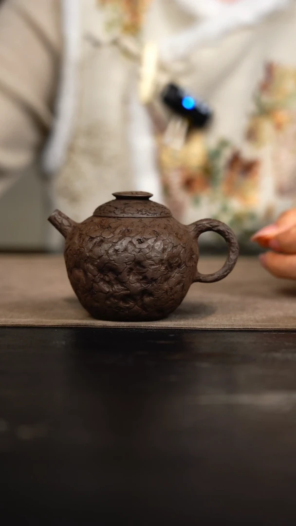 茶壶紫砂王老紫泥巨轮珠