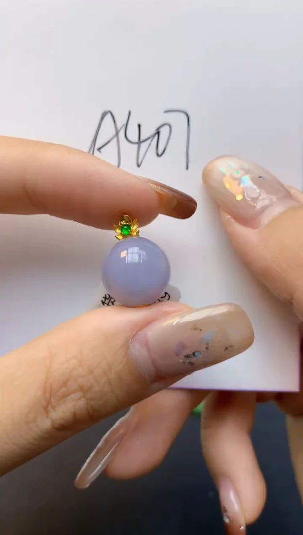 颈饰18K金镶嵌翡翠天然A货翡翠百元以上9元证书费自理