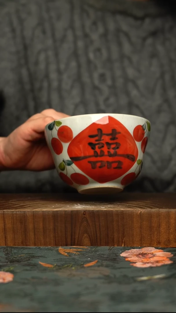 杯釉下彩手工手绘同款陶器