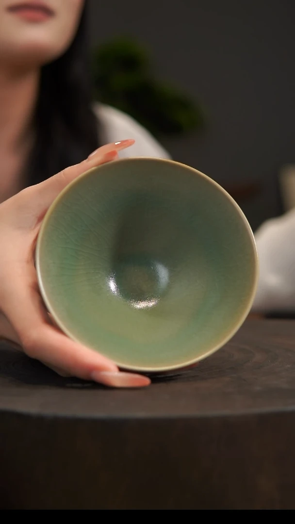 杯子斗笠杯 汝州原产地  原矿老釉